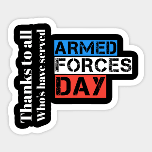 Armed forces day Sticker